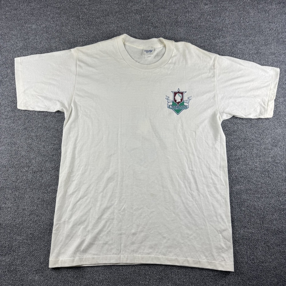VINTAGE Caesars Palace Shirt Adult L White Las Vegas Casino Graphic 90s